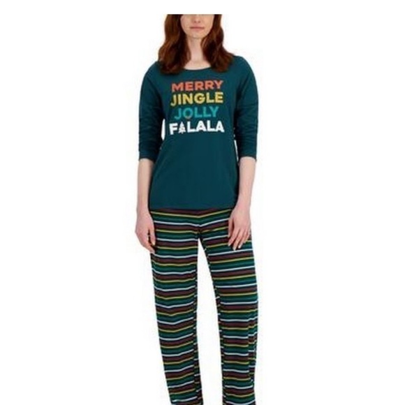 Family Pajamas Matching Womens Merry Jingle Mix It Family Pajama Set M - Picture 2 of 10